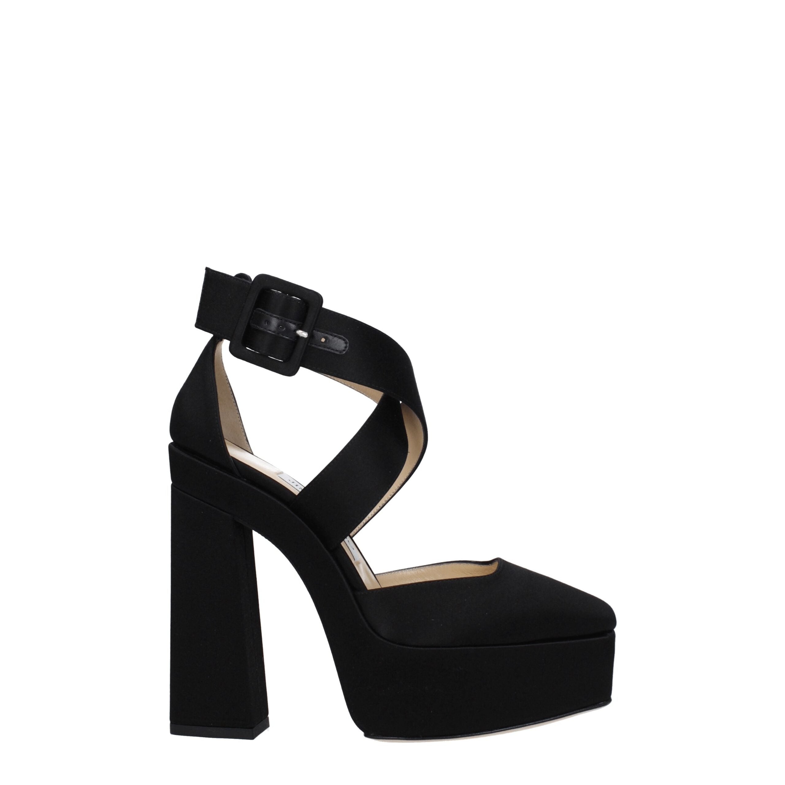 Jimmy Choo Black Satin Sandal